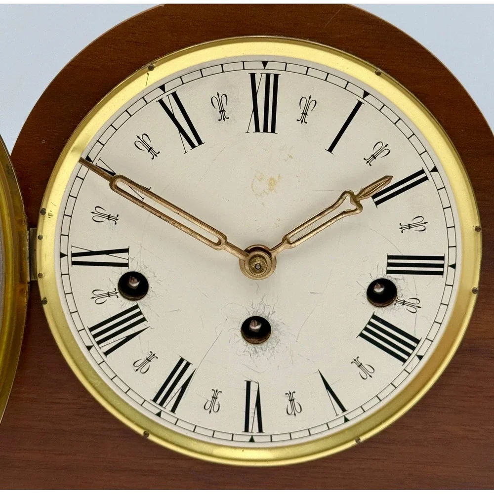 Working Franz Hermle 340-020 Westminster Chime Mantel Clock W Germany w/ Key